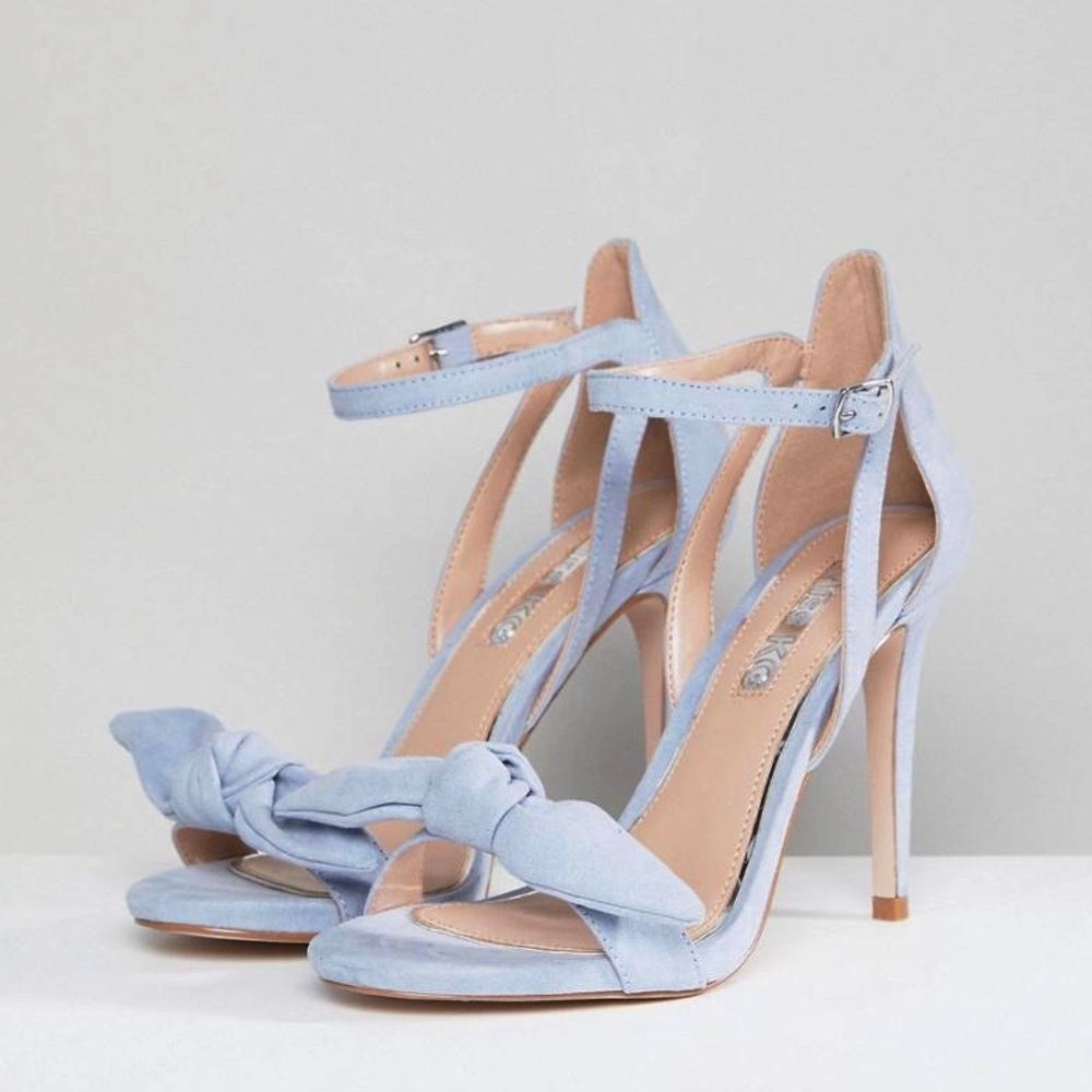 ASOS Baby Blue Bow Heeled Sandals